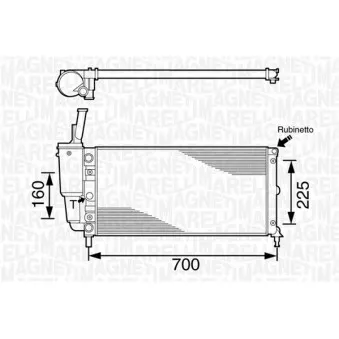 Radiateur, refroidissement du moteur MAGNETI MARELLI 350213161003