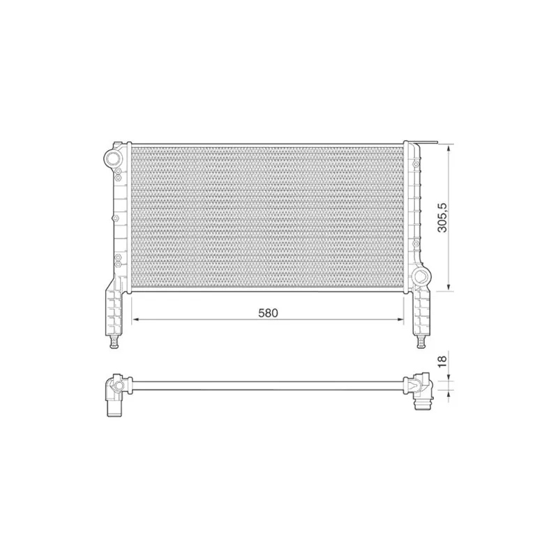 Radiateur, refroidissement du moteur MAGNETI MARELLI 350213181000