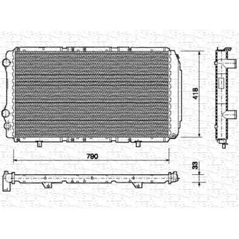 Radiateur, refroidissement du moteur MAGNETI MARELLI 350213707000