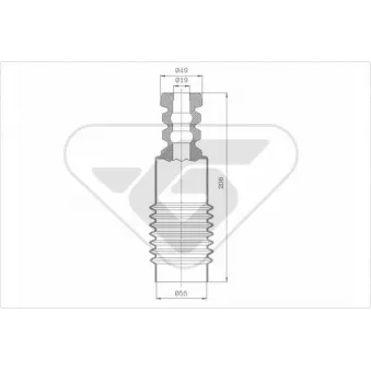 Kit de protection contre la poussière, amortisseur HUTCHINSON KP013