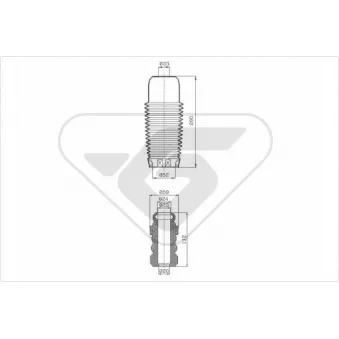 Kit de protection contre la poussière, amortisseur HUTCHINSON KP022