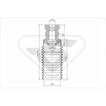 Kit de protection contre la poussière, amortisseur HUTCHINSON KP059