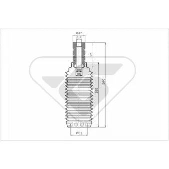 Kit de protection contre la poussière, amortisseur HUTCHINSON KP111