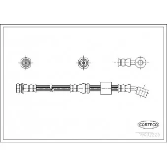 Flexible de frein avant droit CORTECO 19032223