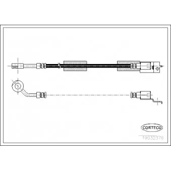 Flexible de frein avant gauche CORTECO 19032376