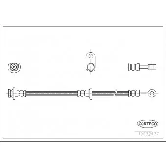 Flexible de frein avant gauche CORTECO 19032437