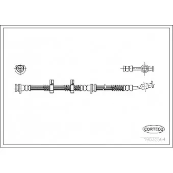 Flexible de frein avant gauche CORTECO 19032564