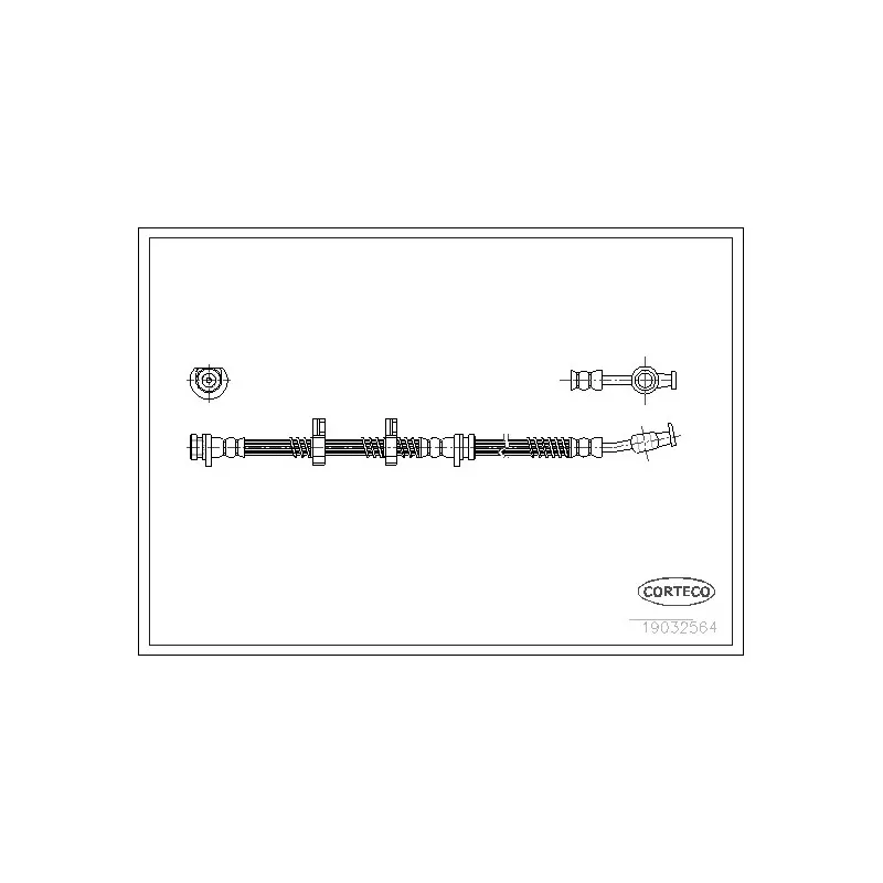 Flexible de frein avant gauche CORTECO 19032564