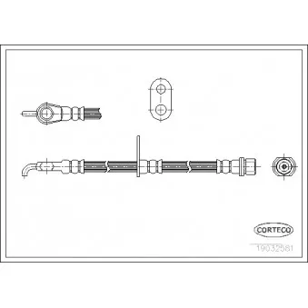 Flexible de frein avant gauche CORTECO 19032581