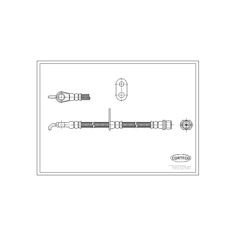 Flexible de frein avant gauche CORTECO 19032581