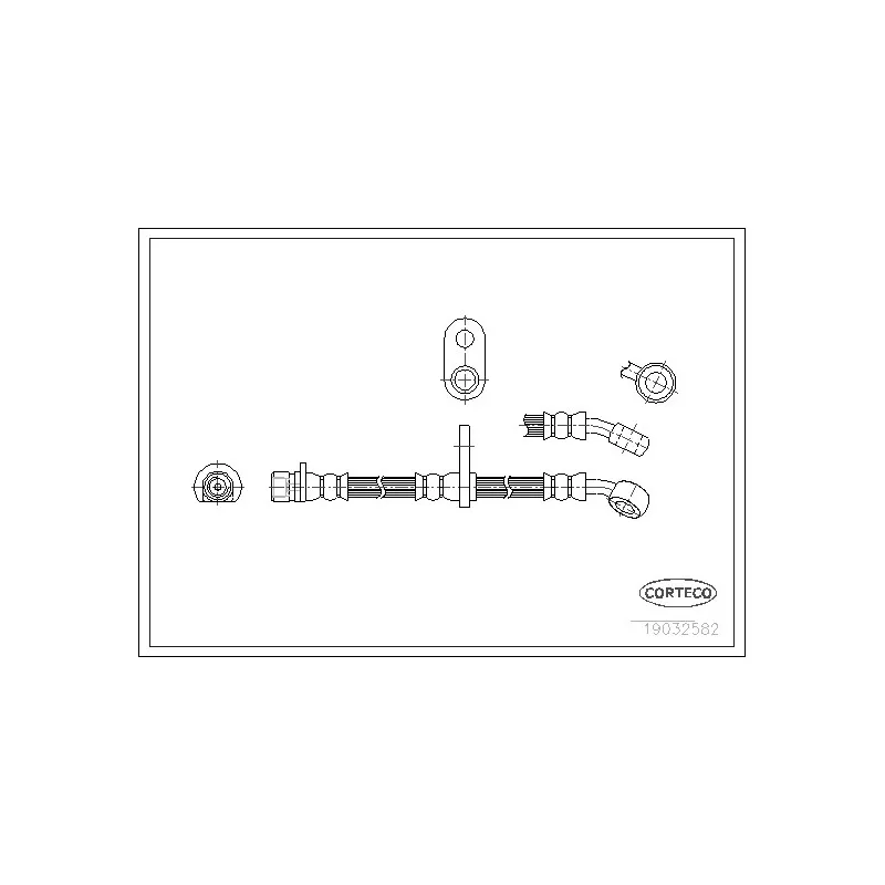 Flexible de frein arrière gauche CORTECO 19032582