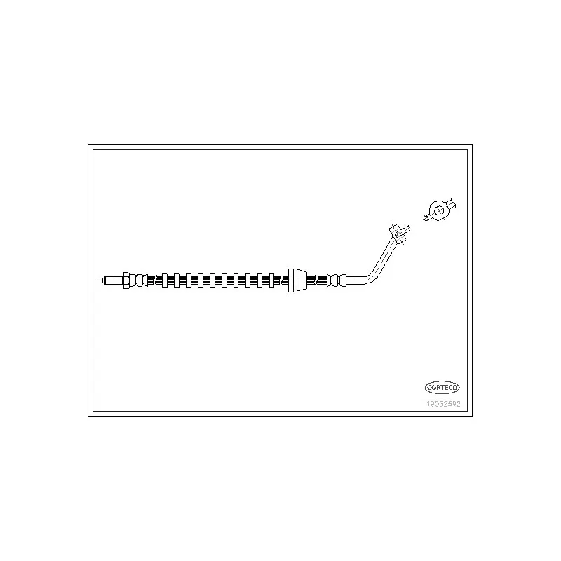 Flexible de frein avant droit CORTECO 19032592