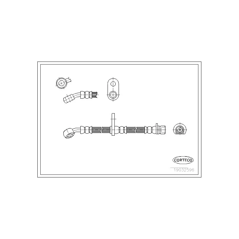 Flexible de frein arrière droit CORTECO 19032596
