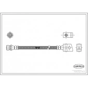 Flexible de frein CORTECO 19032743
