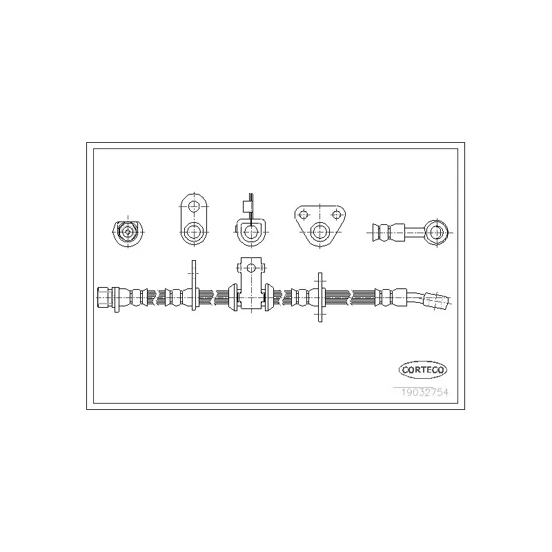 Flexible de frein avant gauche CORTECO 19032754