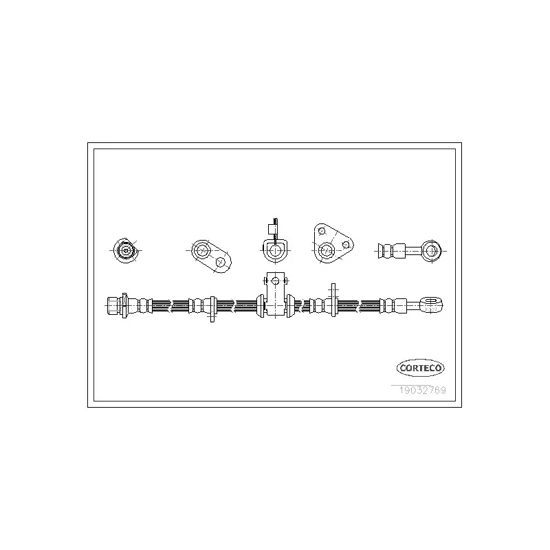 Flexible de frein avant droit CORTECO 19032769