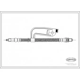 Flexible de frein avant droit CORTECO 19032885