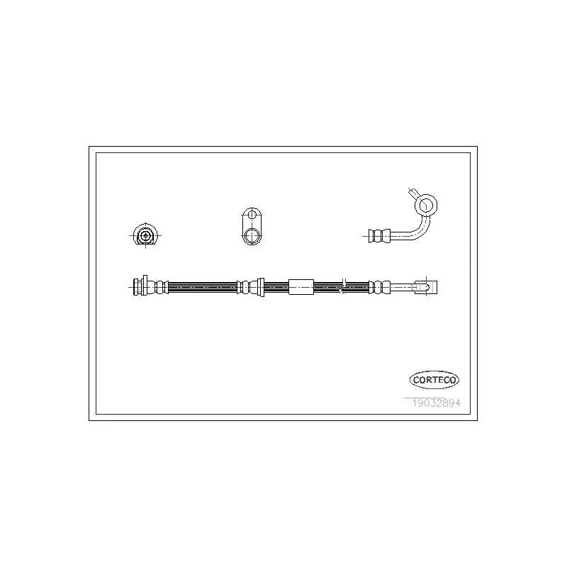 Flexible de frein avant gauche CORTECO 19032894