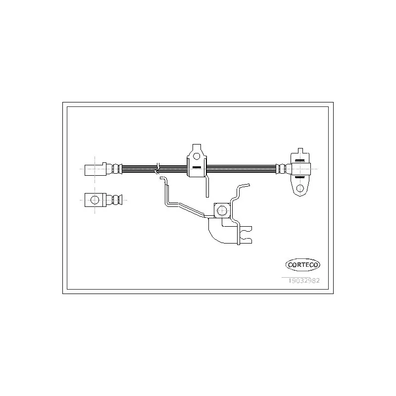 Flexible de frein avant droit CORTECO 19032982