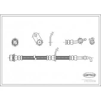 Flexible de frein arrière gauche CORTECO 19033056