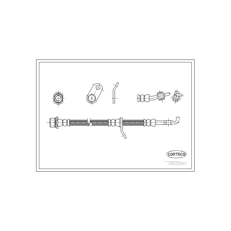 Flexible de frein arrière droit CORTECO 19033057