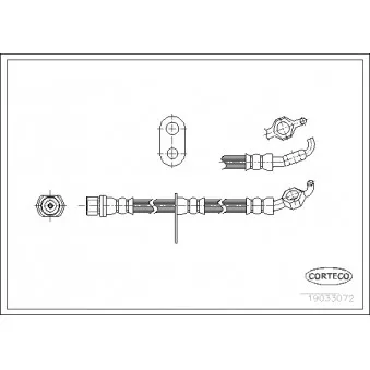 Flexible de frein avant droit CORTECO 19033072