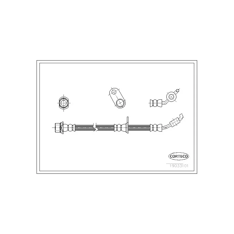 Flexible de frein avant gauche CORTECO 19033101