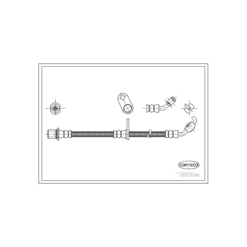 Flexible de frein avant droit CORTECO 19033102