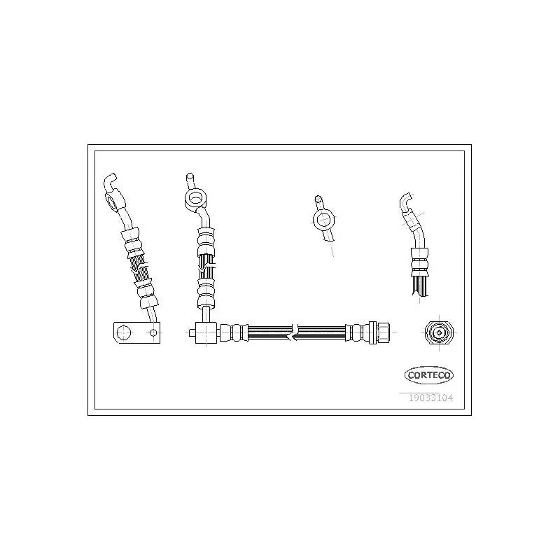 Flexible de frein arrière droit CORTECO 19033104