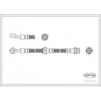 Flexible de frein CORTECO 19033512