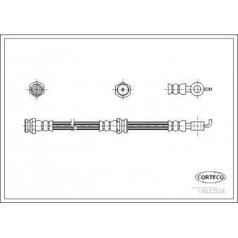 Flexible de frein arrière gauche CORTECO 19033526