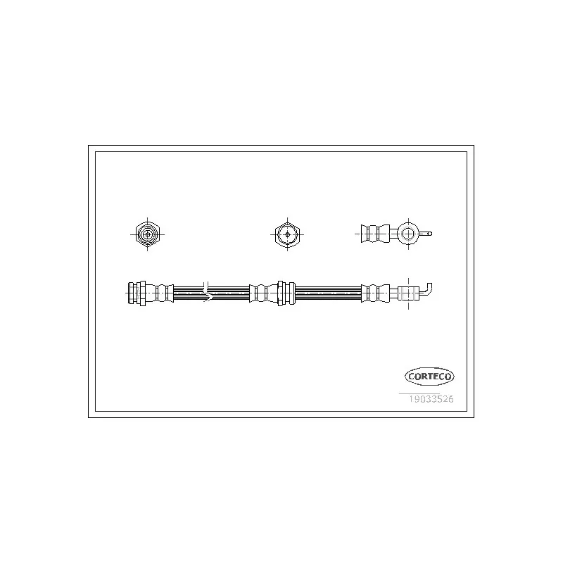 Flexible de frein arrière gauche CORTECO 19033526