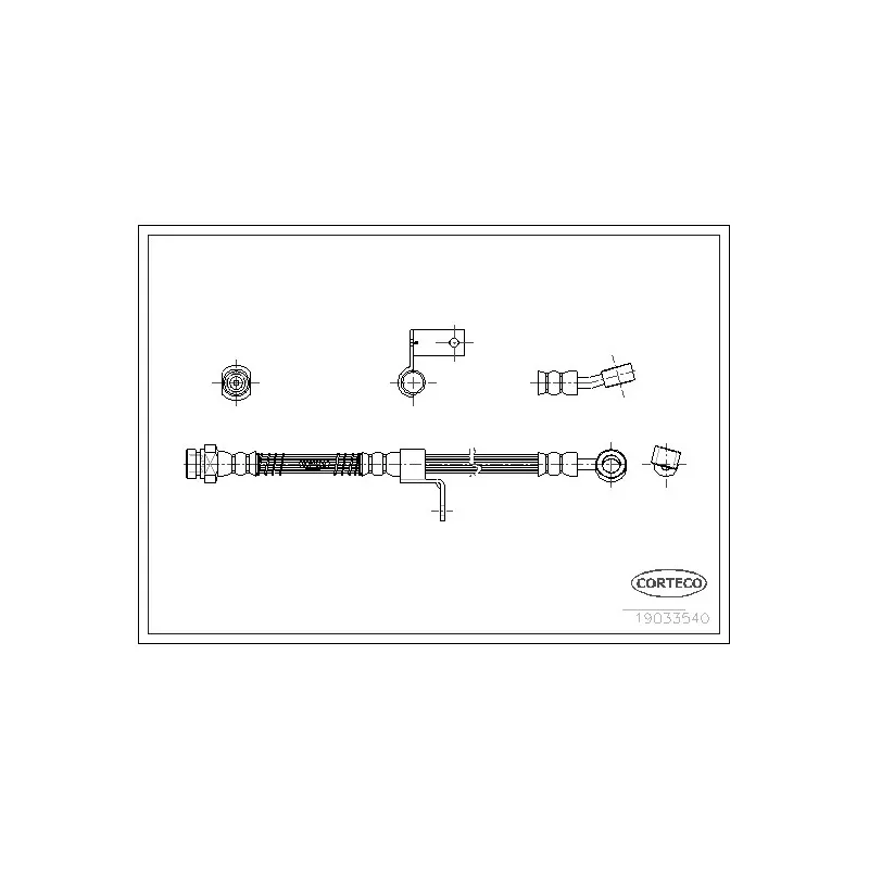 Flexible de frein avant droit CORTECO 19033540