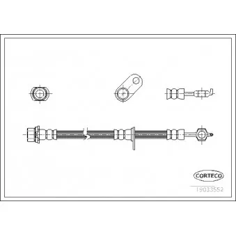 Flexible de frein avant gauche CORTECO 19033552