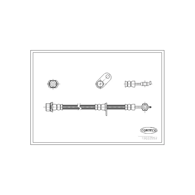 Flexible de frein avant gauche CORTECO 19033552