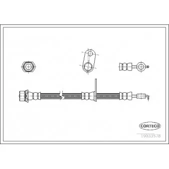 Flexible de frein avant droit CORTECO 19033578