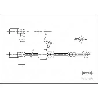Flexible de frein avant droit CORTECO 19033596