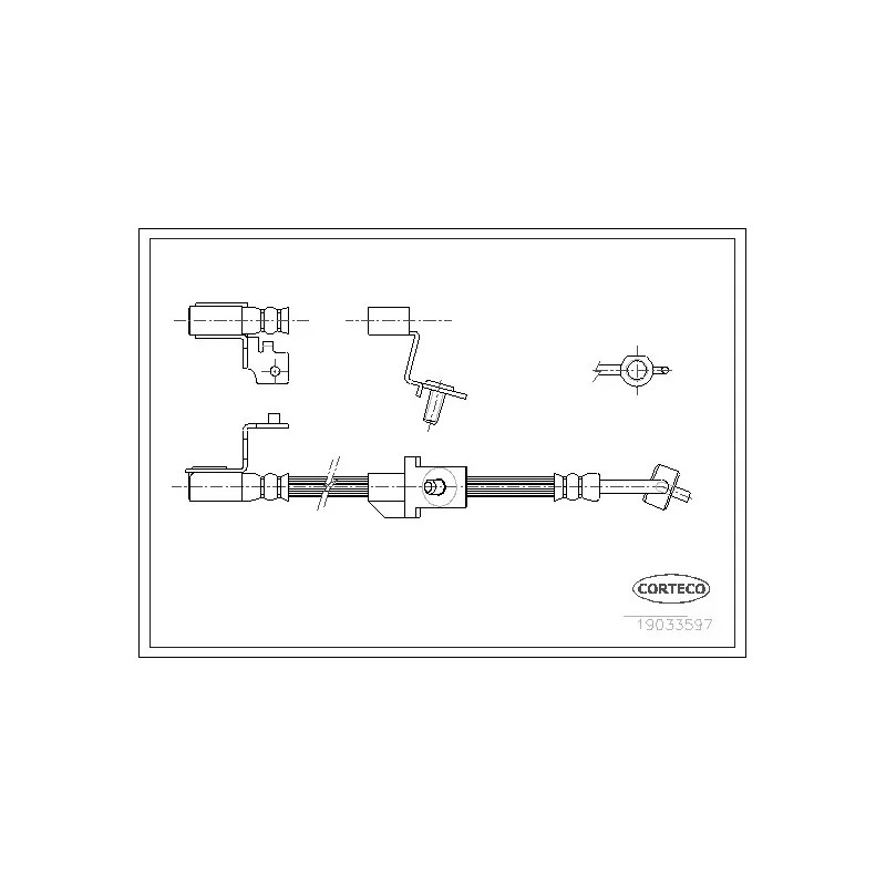 Flexible de frein avant gauche CORTECO 19033597