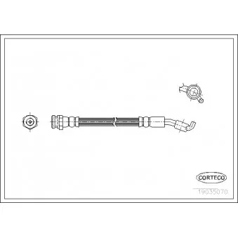 Flexible de frein arrière droit CORTECO 19035070