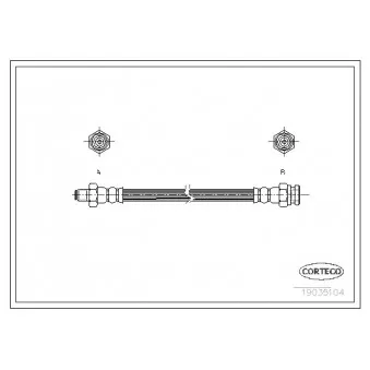 Flexible de frein CORTECO 19035104