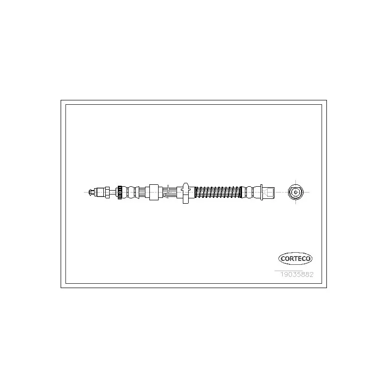 Flexible de frein arrière gauche CORTECO 19035882