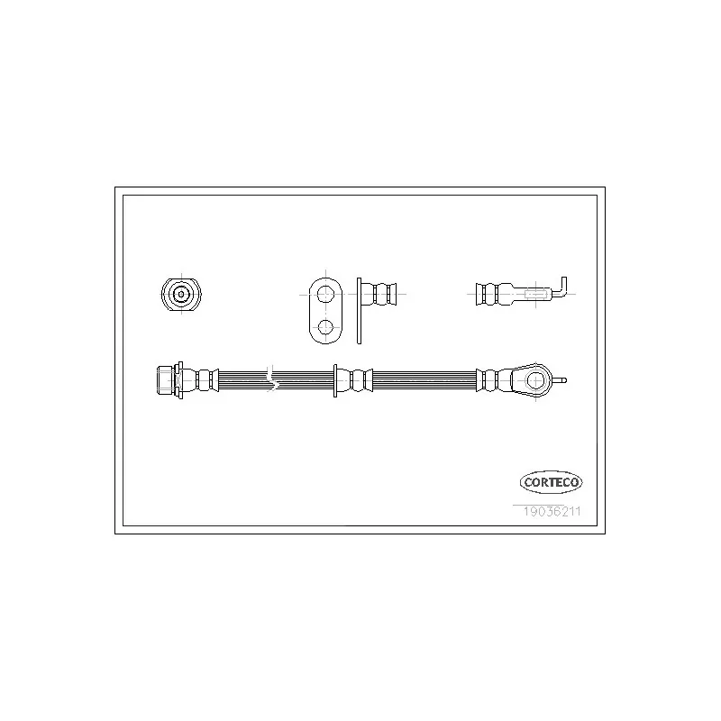 Flexible de frein avant droit CORTECO 19036211