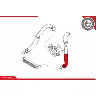 Gaine de suralimentation arrière gauche ESEN SKV 24SKV214