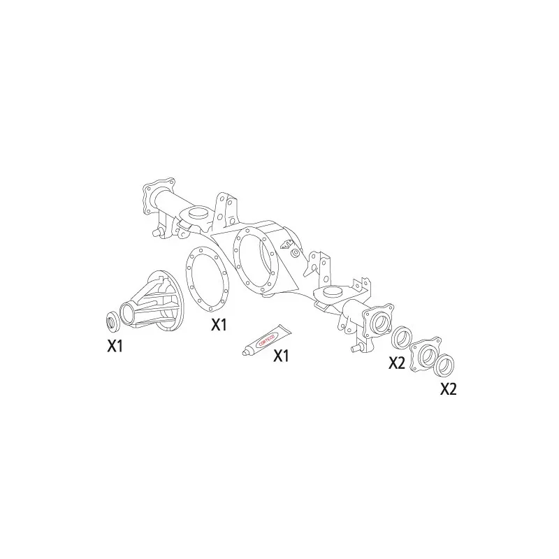 Jeu de joints d'étanchéité, différentiel CORTECO 19535846