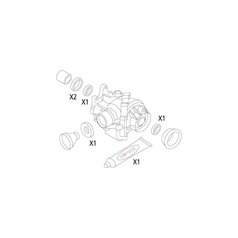 Jeu de joints d'étanchéité, différentiel CORTECO 19535954