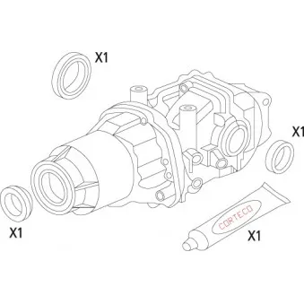 Jeu de joints d'étanchéité, différentiel CORTECO