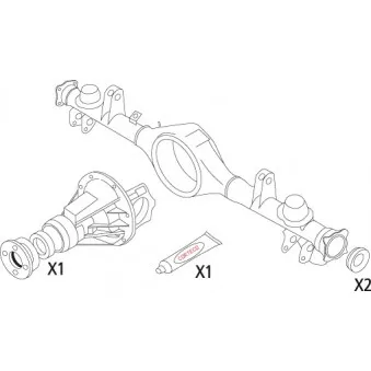 Jeu de joints d'étanchéité, différentiel CORTECO 19536213
