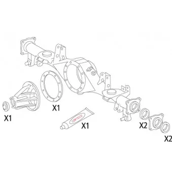 Jeu de joints d'étanchéité, différentiel CORTECO 19536217