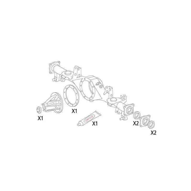 Jeu de joints d'étanchéité, différentiel CORTECO 19536218