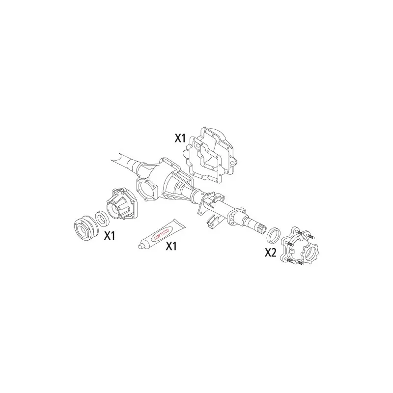 Jeu de joints d'étanchéité, différentiel CORTECO 19536273